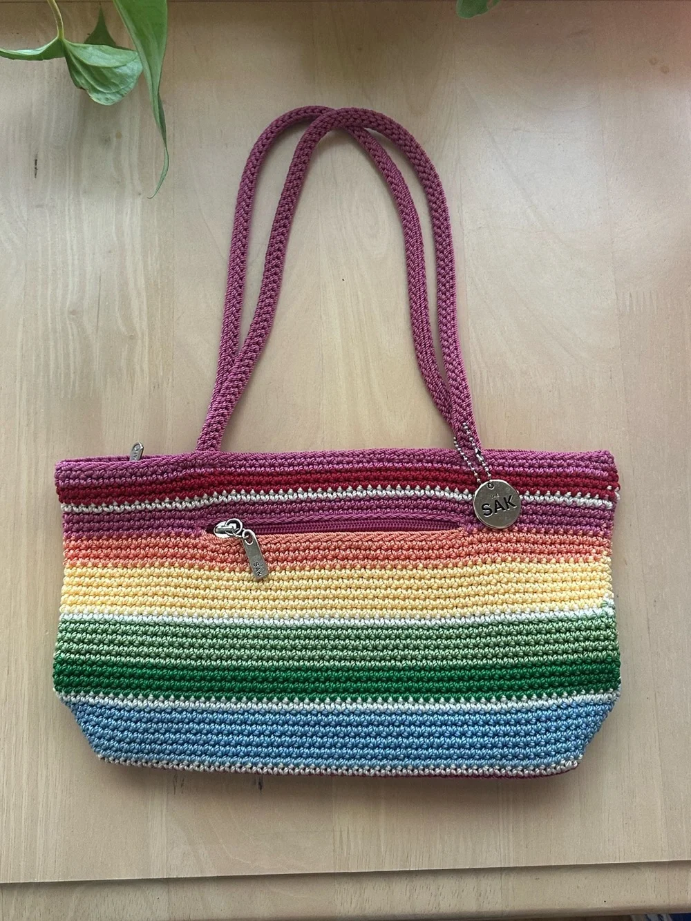 The Sak Rainbow Crochet Shoulder Bag